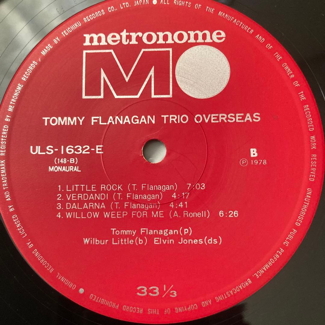 Tommy Flanagan Trio - Overseas LP Vinyl Japan Jazz Teichiku ULS-1632-E w/ Obi