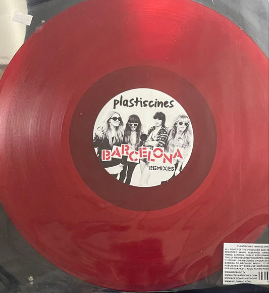 Plastiscines - Barcelona Remixes 12" Vinyl LP Red Colored Record Indie Rock