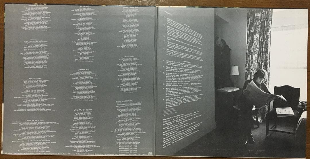 Graham Nash - Songs For Beginners Vinyl LP Japan Pressing w/ Insert