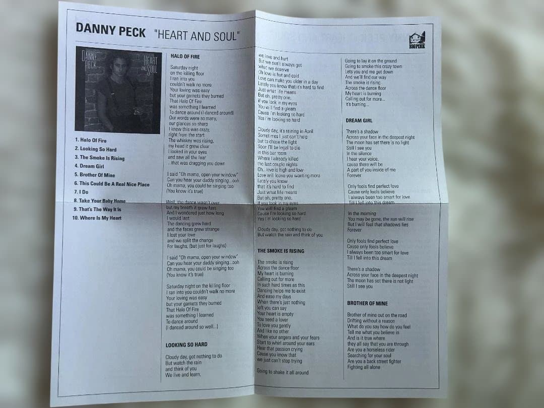 Danny Peck Heart And Soul CD Japan Mini Sleeve Obi Near Mint Rare | Japansoundstore