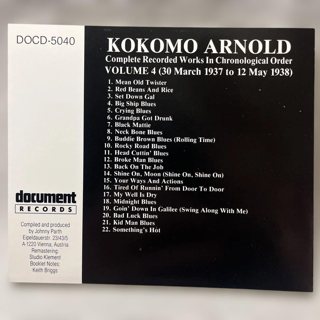 Kokomo Arnold Complete Recorded Works Vol. 4 CD Document Records 1937-1938 Blues