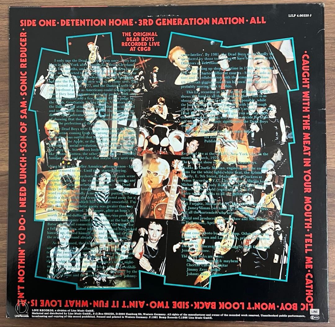 Dead Boys Night Of The Living Dead Boys White Vinyl LP Live CBGB 1979 Punk