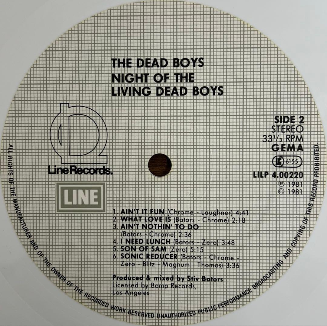 Dead Boys Night Of The Living Dead Boys White Vinyl LP Live CBGB 1979 Punk