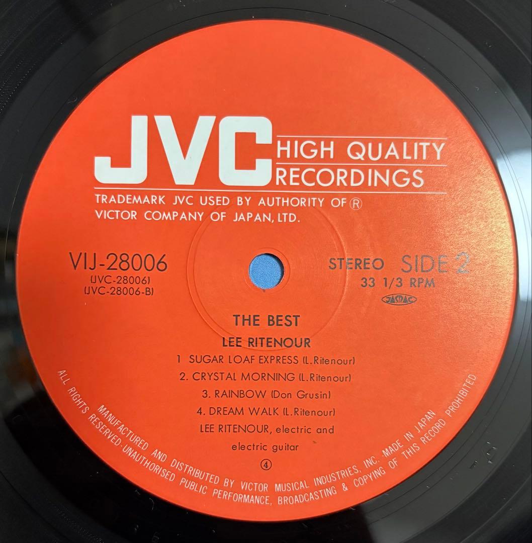 LEE RITENOUR The Best LP Japan JVC Fusion Jazz Captain Fingers