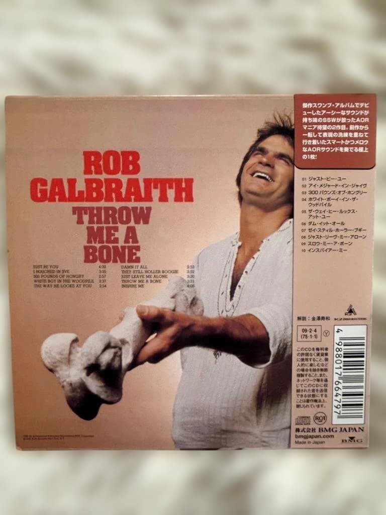 Rob Galbraith Throw Me a Bone CD Japan Press Paper Sleeve with OBI 1976 AOR