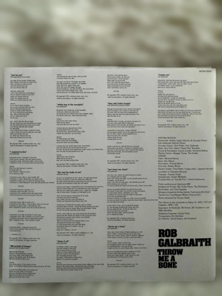 Rob Galbraith Throw Me a Bone CD Japan Press Paper Sleeve with OBI 1976 AOR