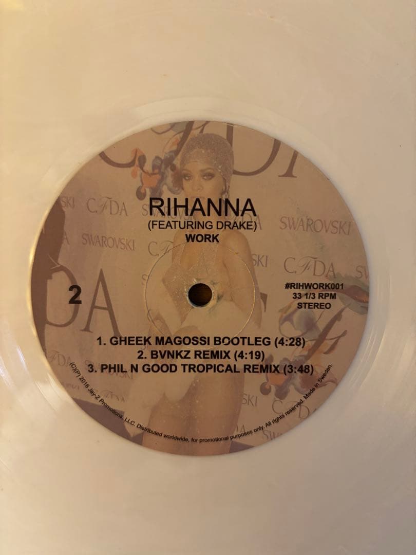 Rihanna feat. Drake - Work - Limited White Vinyl 12" Remixes Record