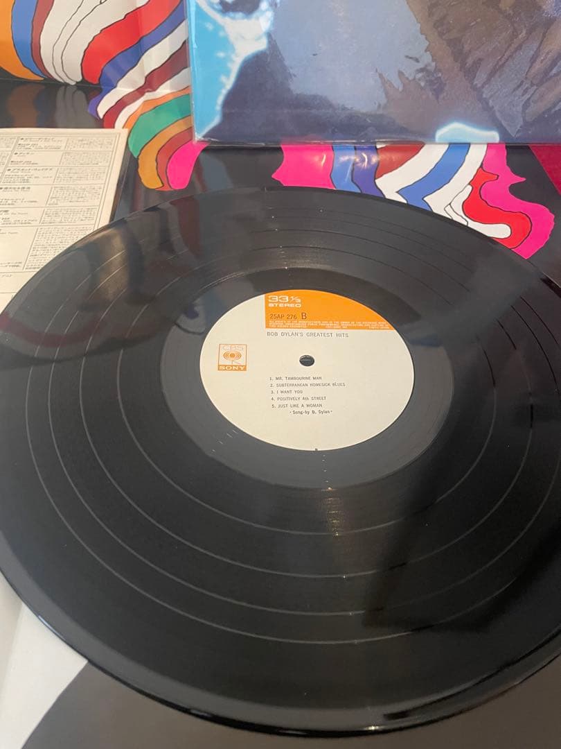 Bob Dylan Greatest Hits Vinyl Record Black w/ Lyrics Used, some scratches | Japansoundstore