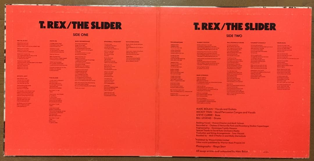 T. REX The Slider LP UK 1972 Original Vinyl Record, Used, EX+ | Japansoundstore