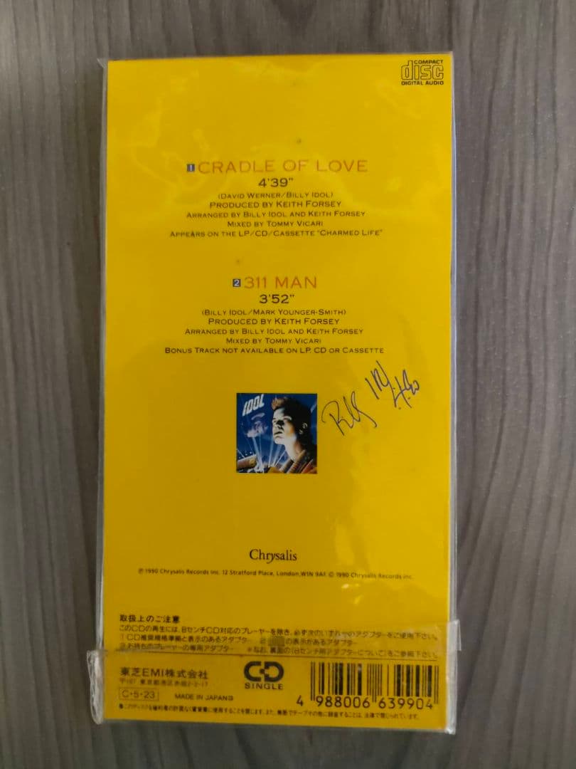 Billy Idol - Cradle of Love 8cm CD Single Japan Press 1990 TODP-2120