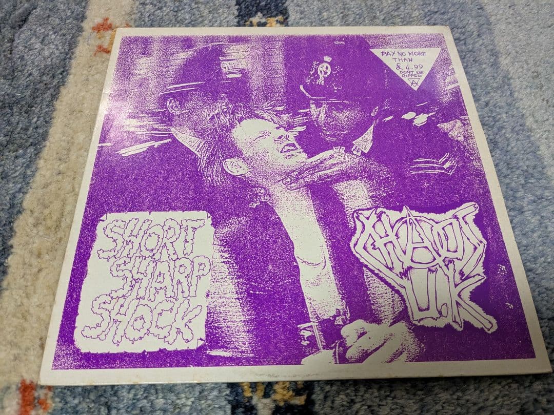 Chaos U.K. Short Sharp Shock LP Black Vinyl Record Used 80s Punk | Japansoundstore