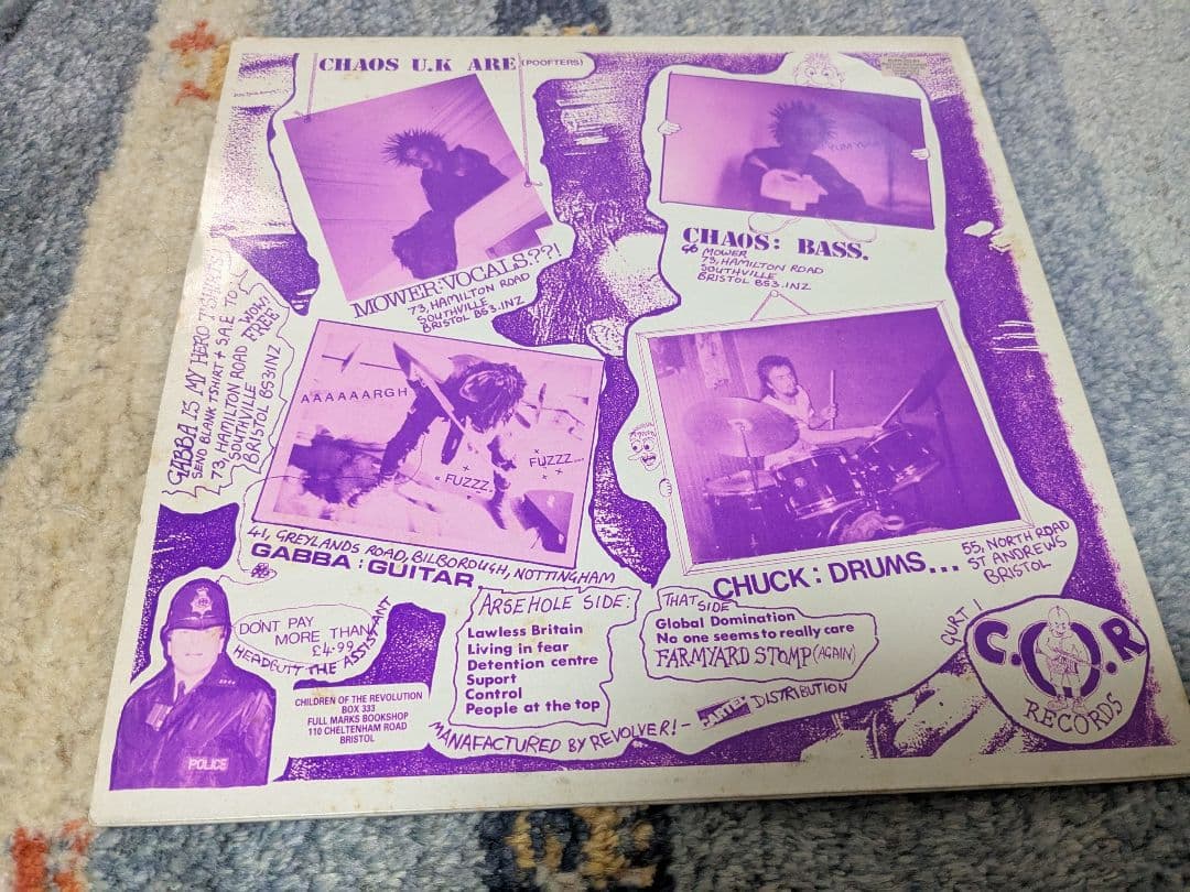 Chaos U.K. Short Sharp Shock LP Black Vinyl Record Used 80s Punk | Japansoundstore