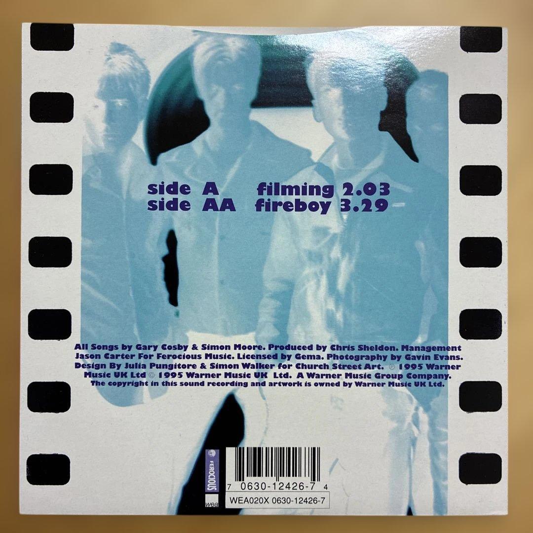 LICK - Filming / Fireboy 7" Vinyl Record 1995 WEA UK Britpop Red Vinyl Rare