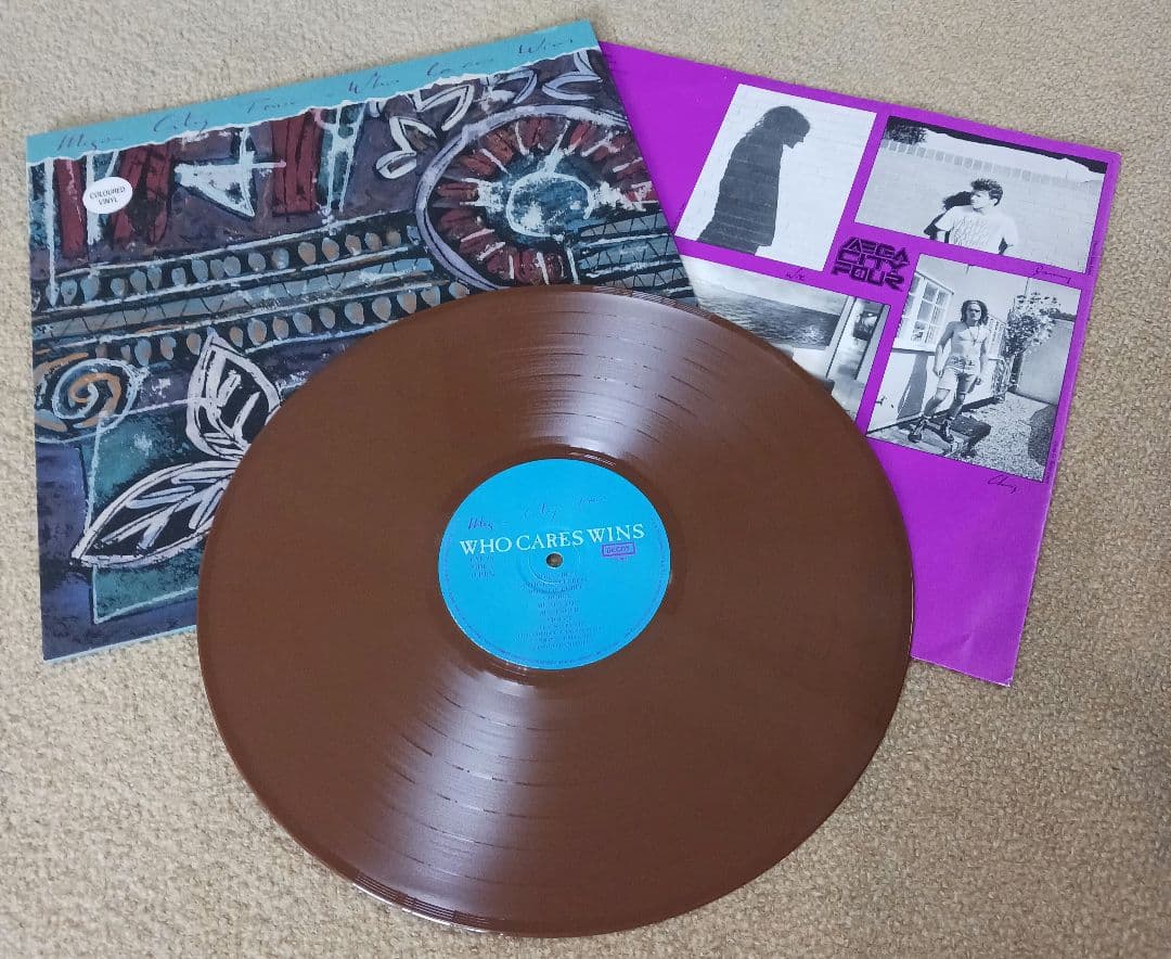 Mega City Four Who Cares Wins Vinyl LP Rare Brown Color Disc Japan Import