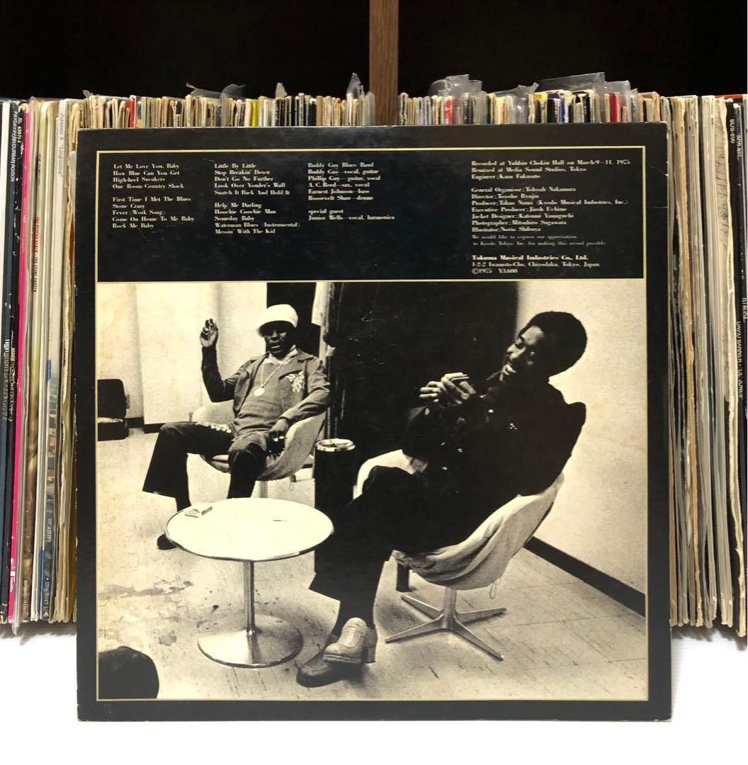 Junior Wells & Buddy Guy Live at Yuhbin-Chokin Hall 1975 Japan 2LP Bourbon Blues