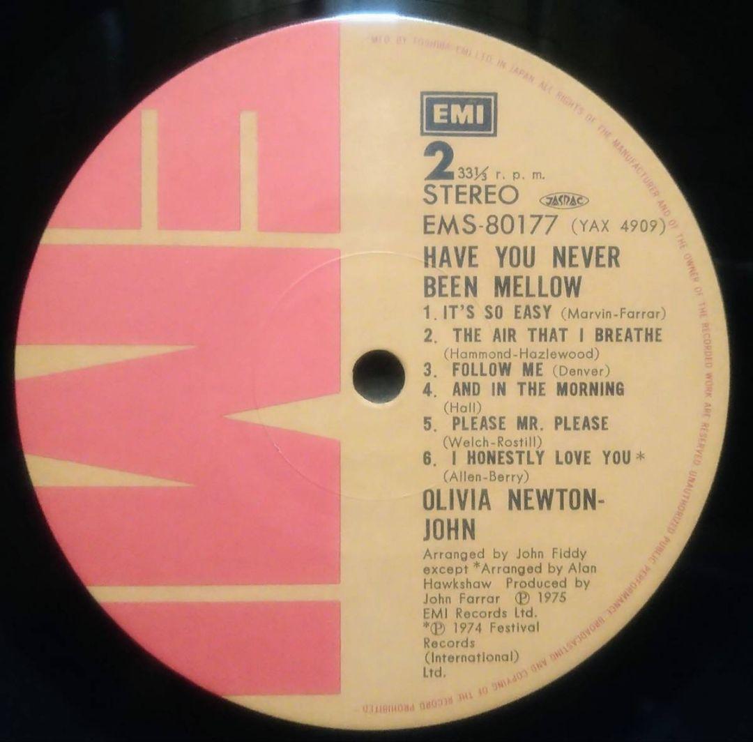 Olivia ton-John Mellow Vinyl LP 1975 Japan Press Used Excellent Condition | Japansoundstore