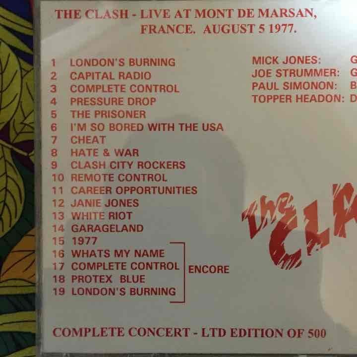 The Clash Live CD Rare Promotional 1977 Limited Edition Used | Japansoundstore
