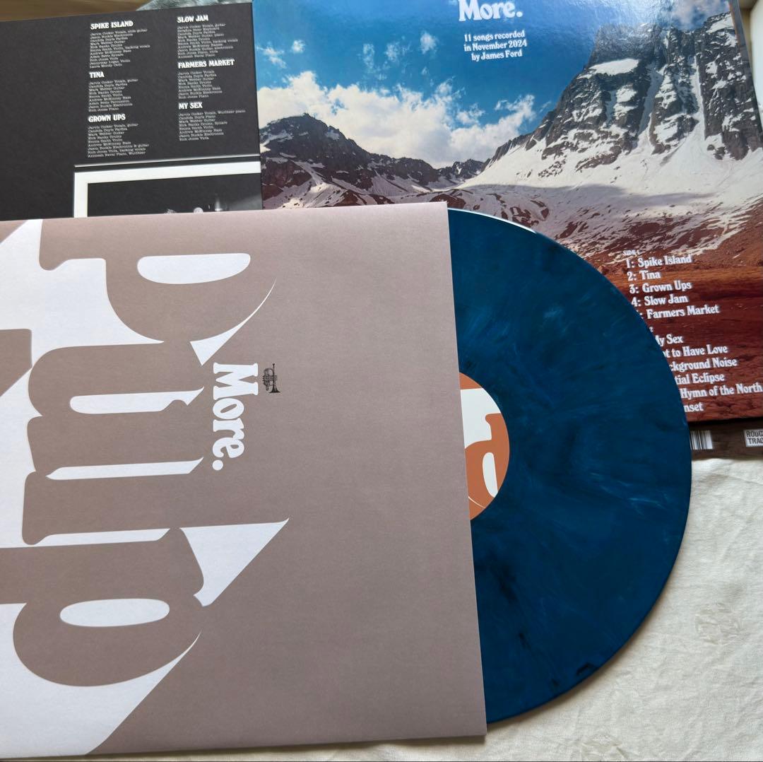 Pulp - More. LP Japan Limited Blue & White Marble Vinyl w/ OBI Strip Import