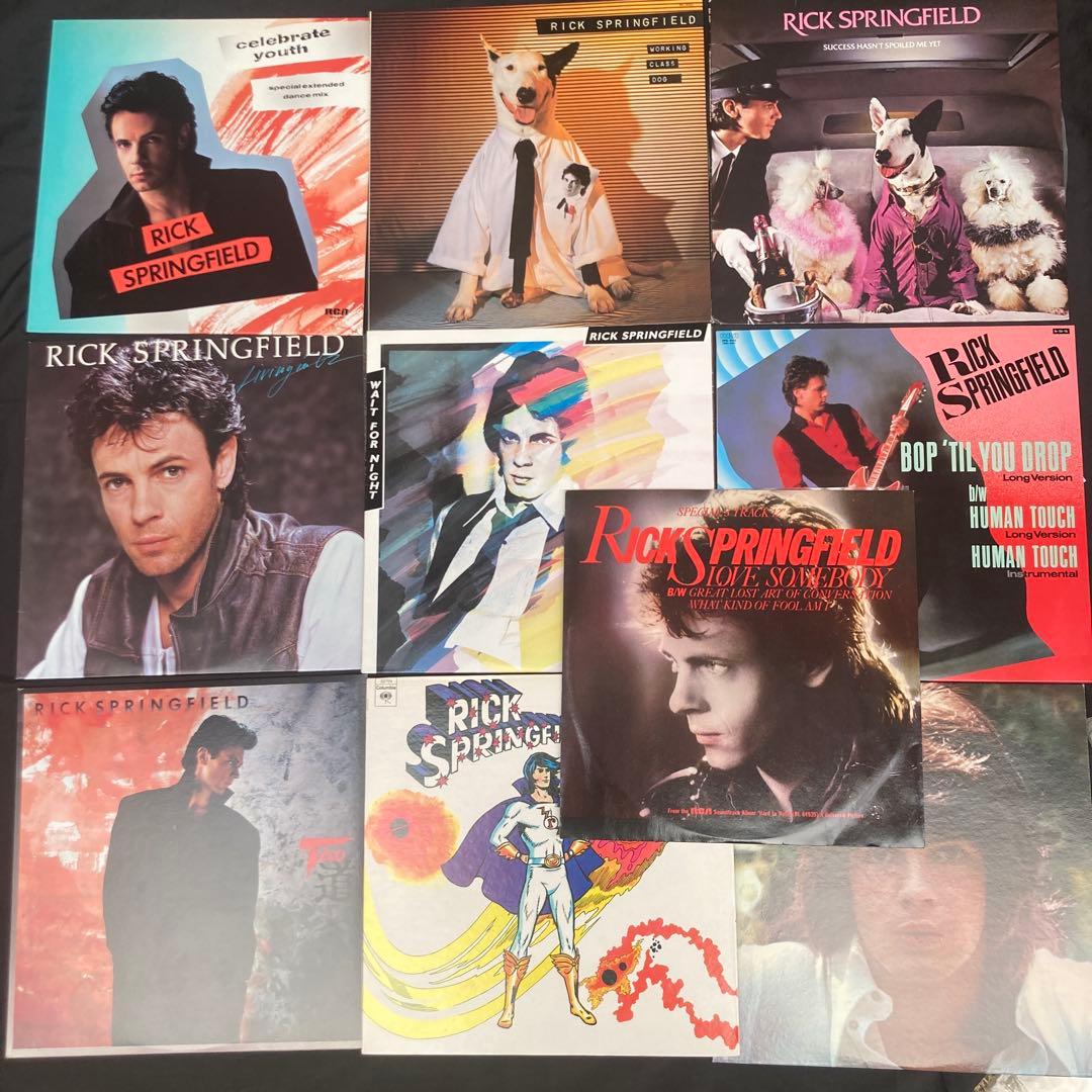Rick Springfield 10 LP Japan Vinyl Record Collection Bundle w/ Obi Strips