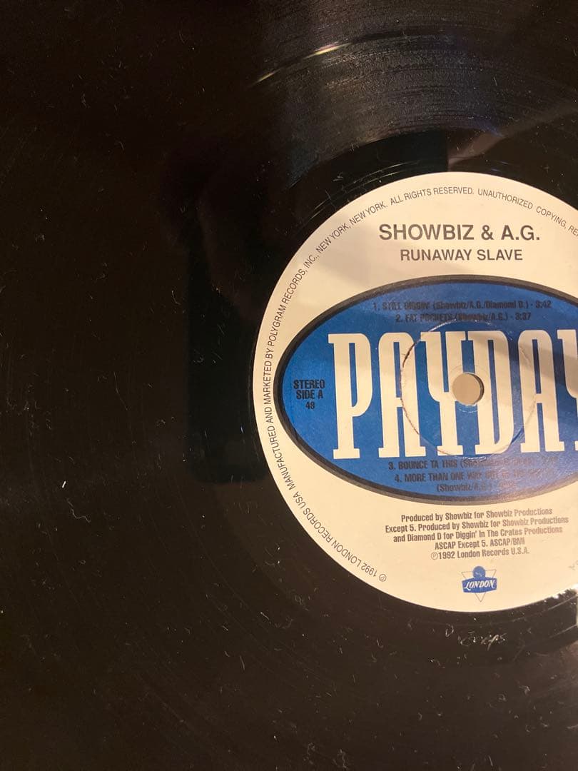 Showbiz & A.G. Runaway Slave 2LP Vinyl 90s NY Hip Hop Classic Payday Records