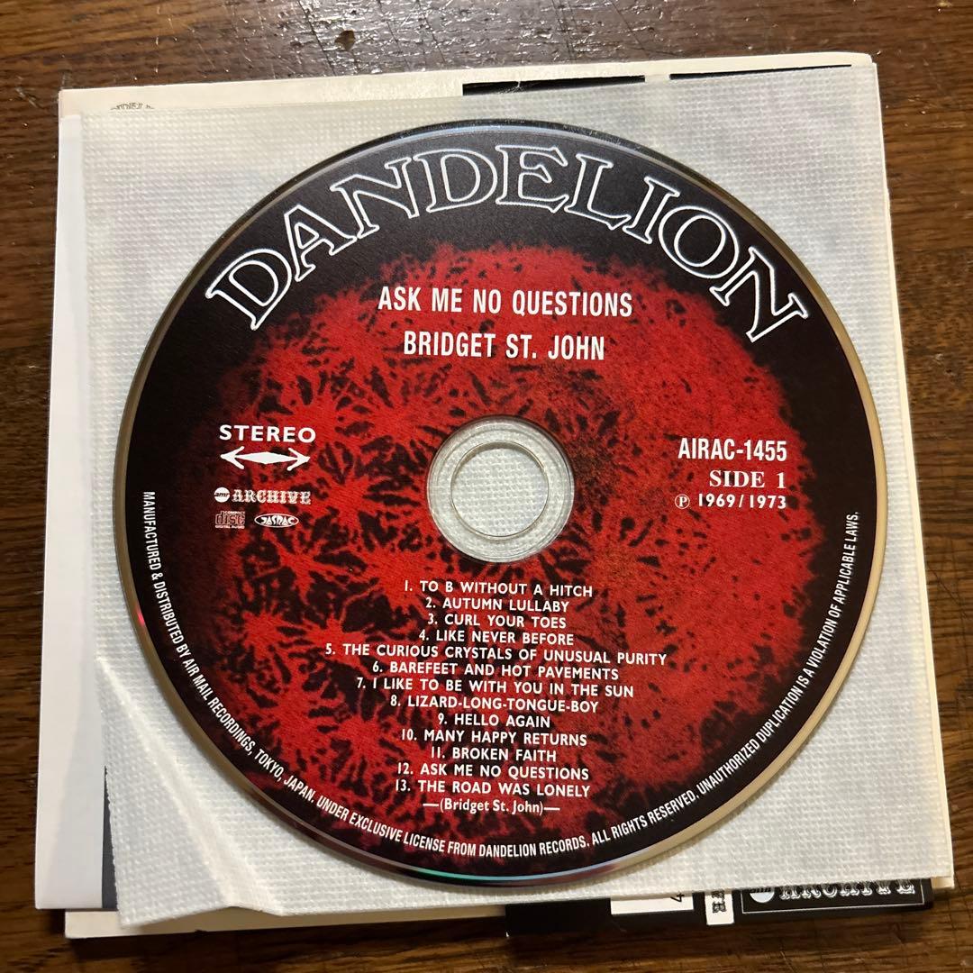 Bridget St John Ask Me No Questions CD Limited Ed Paper Jacket Used | Japansoundstore