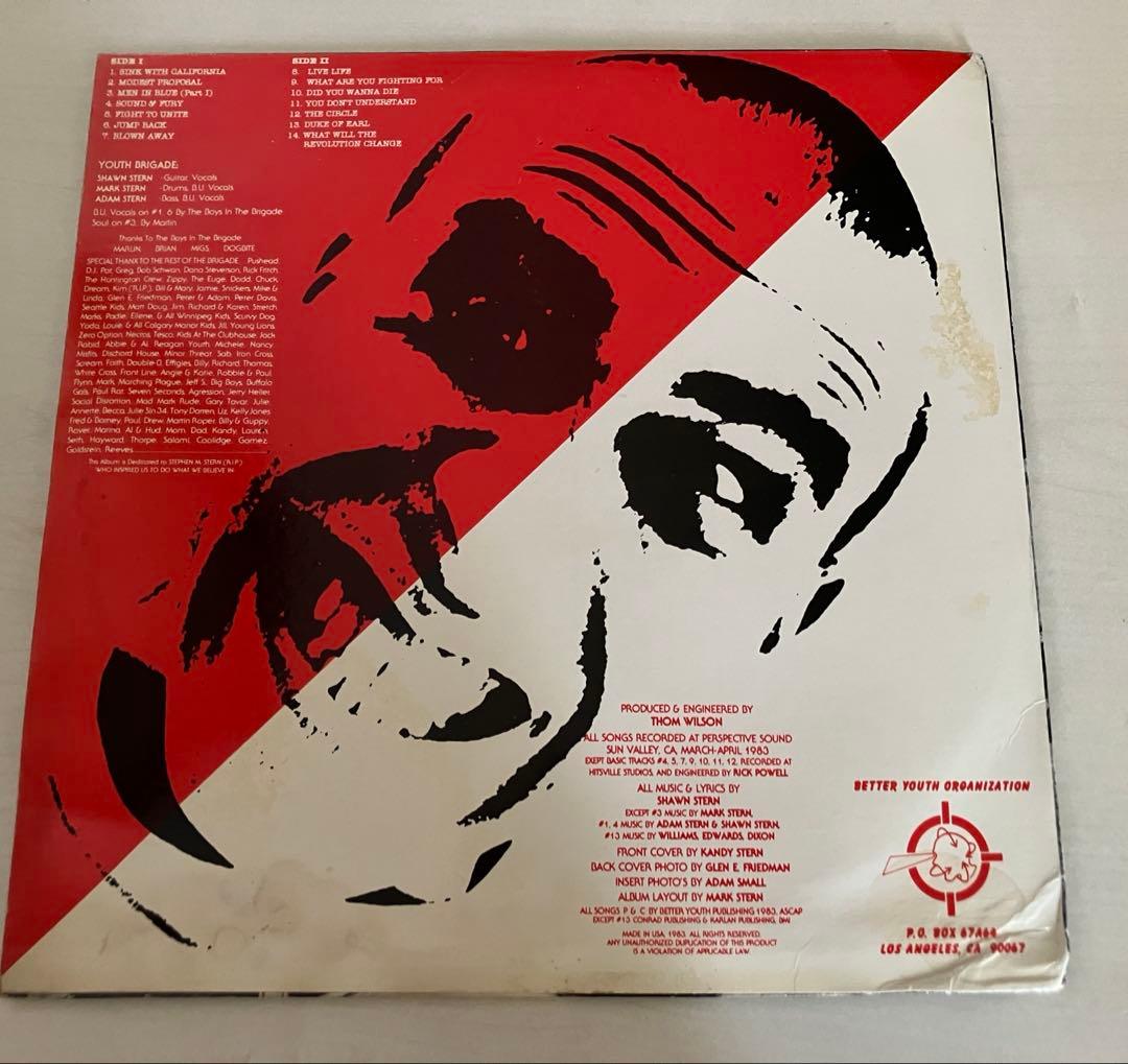 Youth Brigade - Sound & Fury LP Vinyl Record, Better Youth Records, 1983 Hardcor