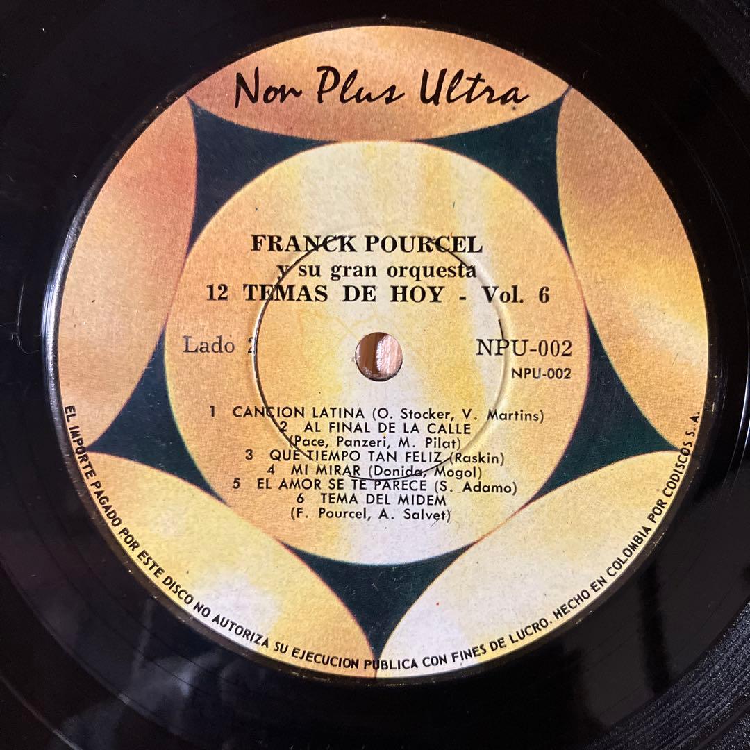 Franck Pourcel y su gran orquesta 12 Temas de hoy Vol. 6 LP Colombia Pressing
