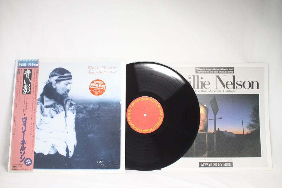 Willie Nelson Always On My Mind Japan Vinyl LP Obi Insert 1982 Country Folk