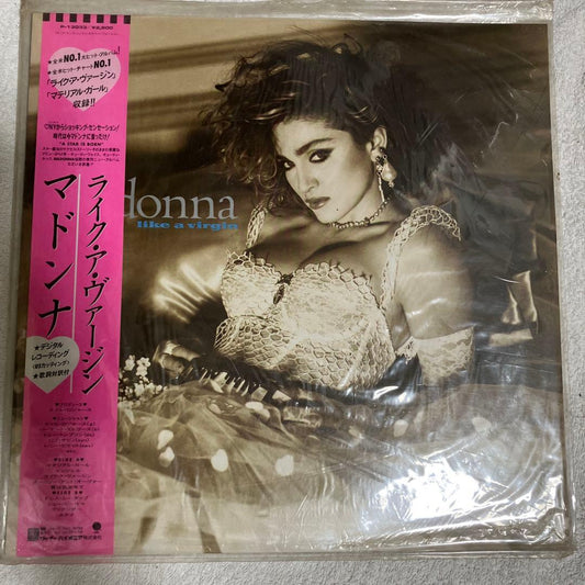 Madonna Like a Virgin LP 80s Pop Record with Original Obai Used Near Mint | Japansoundstore