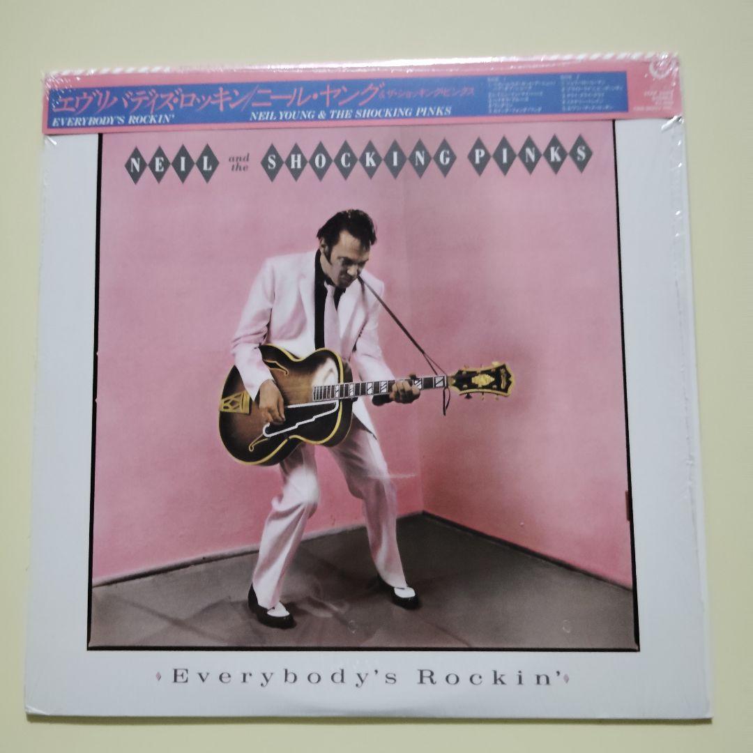 Neil Young & The Shocking Pinks - Everybody's Rockin' LP Japan 25AP 2689 w/ OBI
