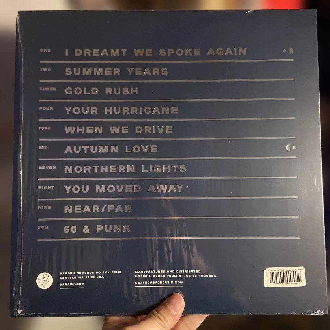 Death Cab For Cutie - Thank You For Today Vinyl LP 180g Clear Pressing