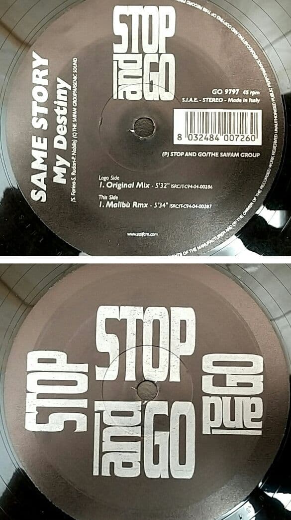 Stop And Go - Same Story (My Destiny) 12" Vinyl Electronic Dance Record
