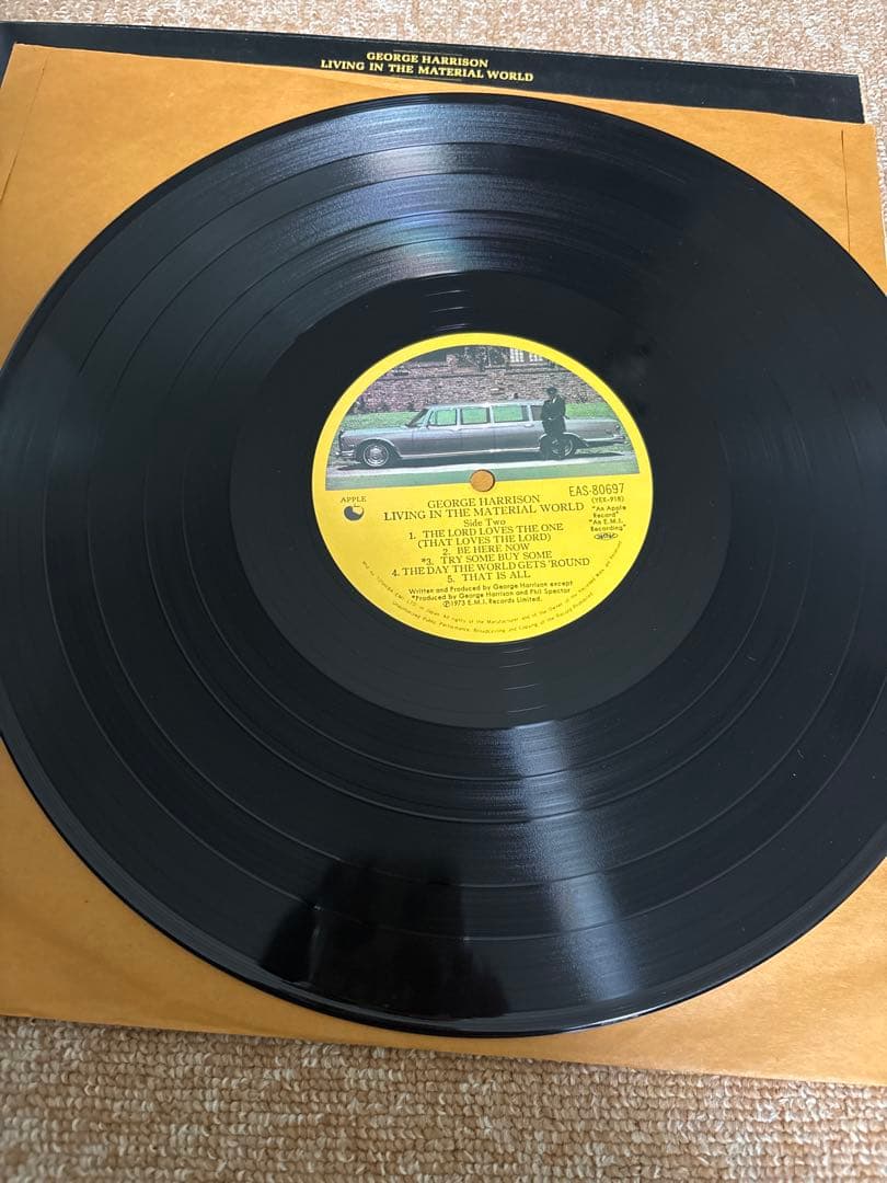 George Harrison Living In The Material World Japan LP Vinyl Record w/ Obi