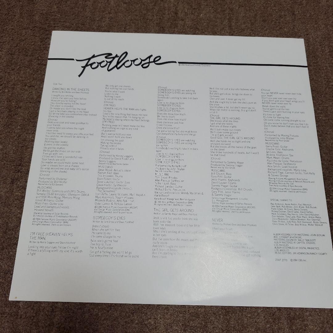 Footloose Original Motion Picture Soundtrack Vinyl LP Japan 1984 28AP 2770