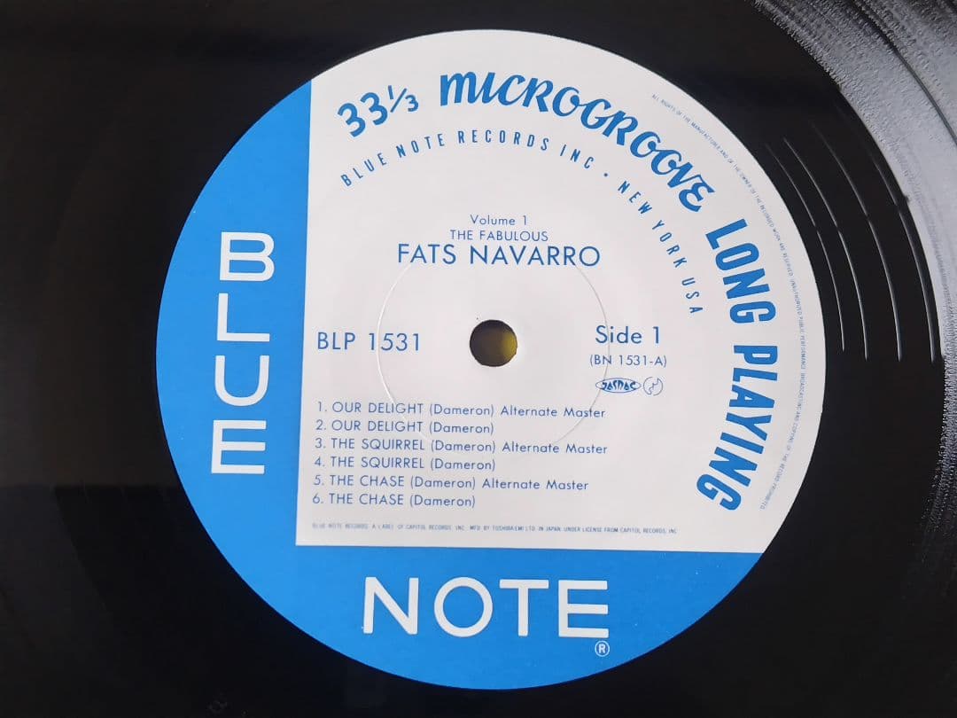 Fats Navarro - The Fabulous Fats Navarro Vol 1 LP Blue Note 1531 Japan Jazz Viny