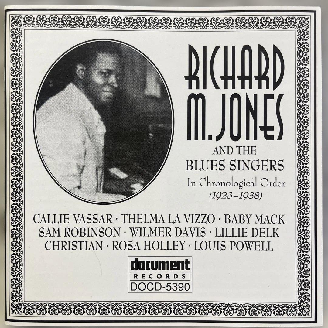 Richard M. Jones & The Blues Singers CD Document Records 1923-1938 Blues Jazz