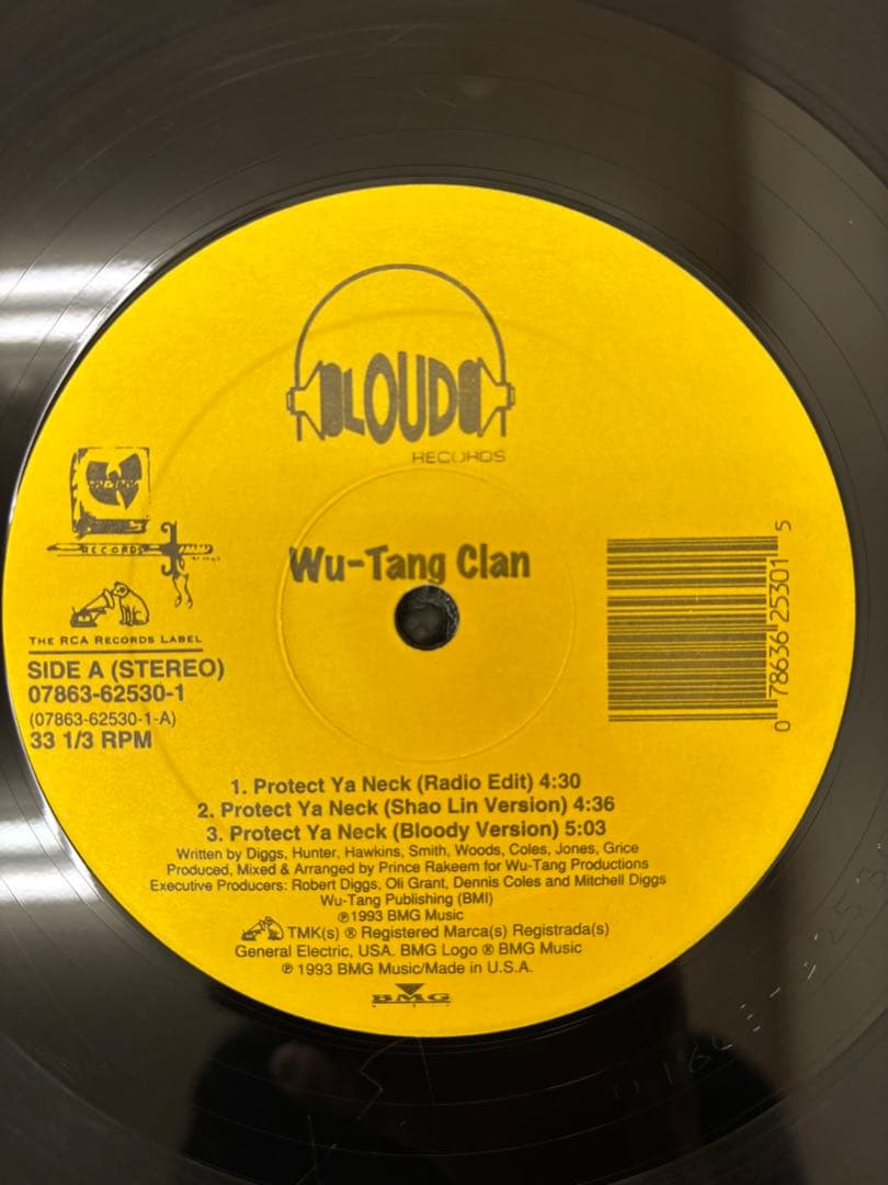 Wu-Tang Clan Protect Ya Neck 12" Vinyl 1993 Original Classic Hip Hop Loud