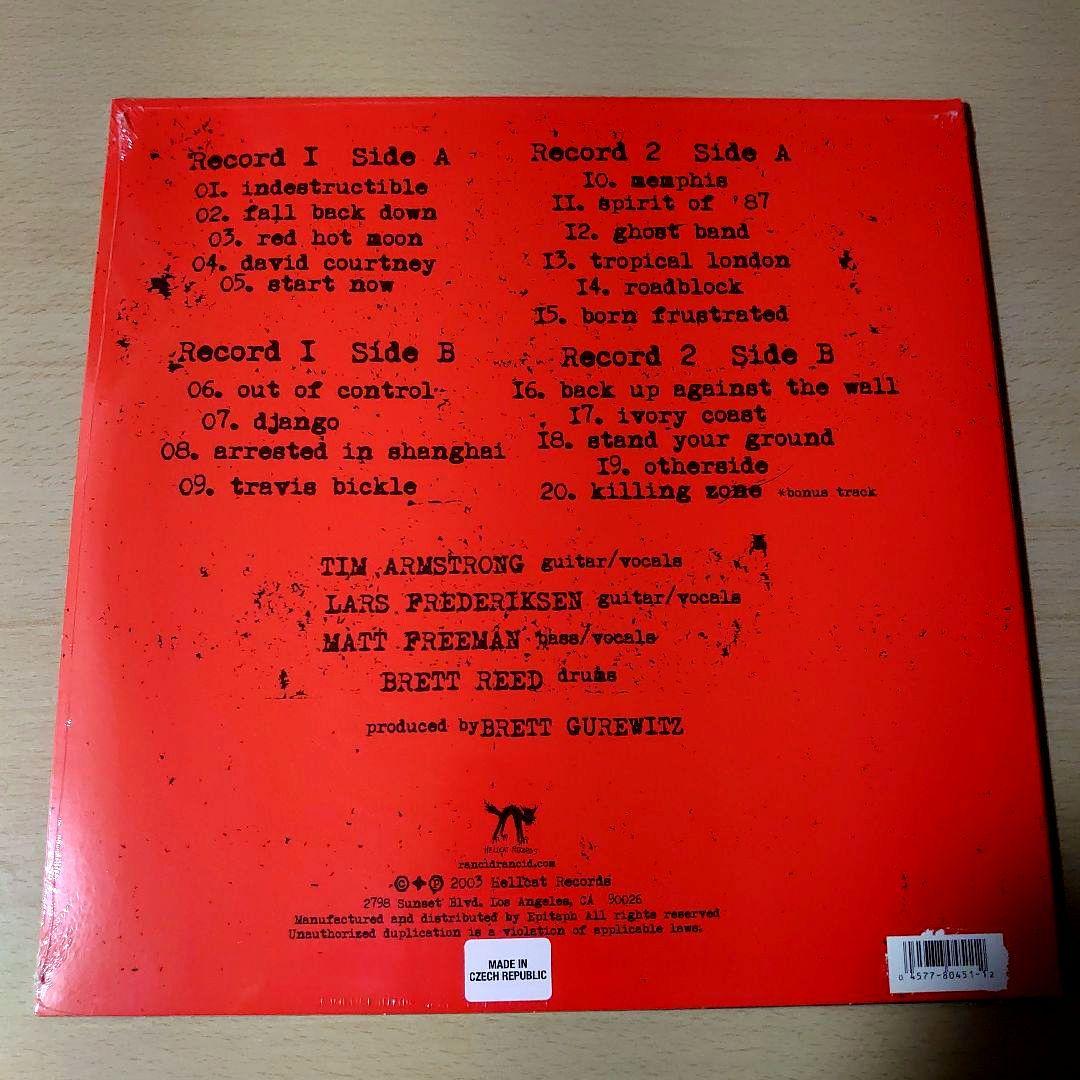 Rancid - Indestructible 2LP Limited Edition Red Color Vinyl Punk Rock