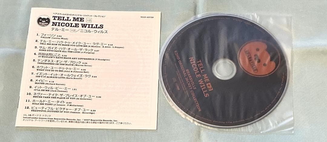 Nicole Wills - Tell Me CD Japan Press K2HD Mini LP Paper Sleeve OBI 2007