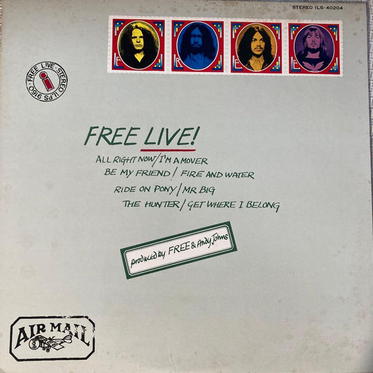 FREE - Free Live! LP 1971 Island Japan Pressing ILS-40204 Classic Hard Rock
