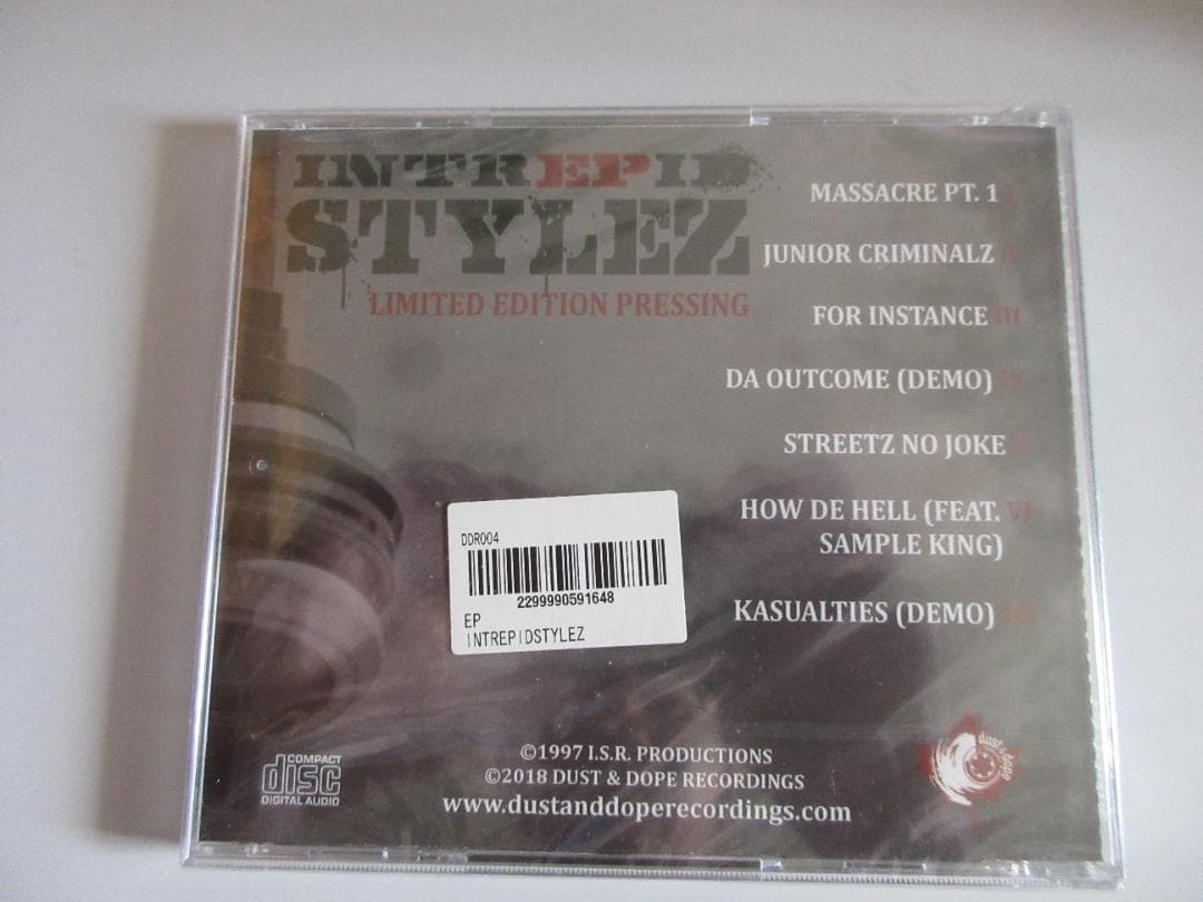 Intrepid Stylez - Limited Edition Pressing CD - Rare Unreleased Tracks