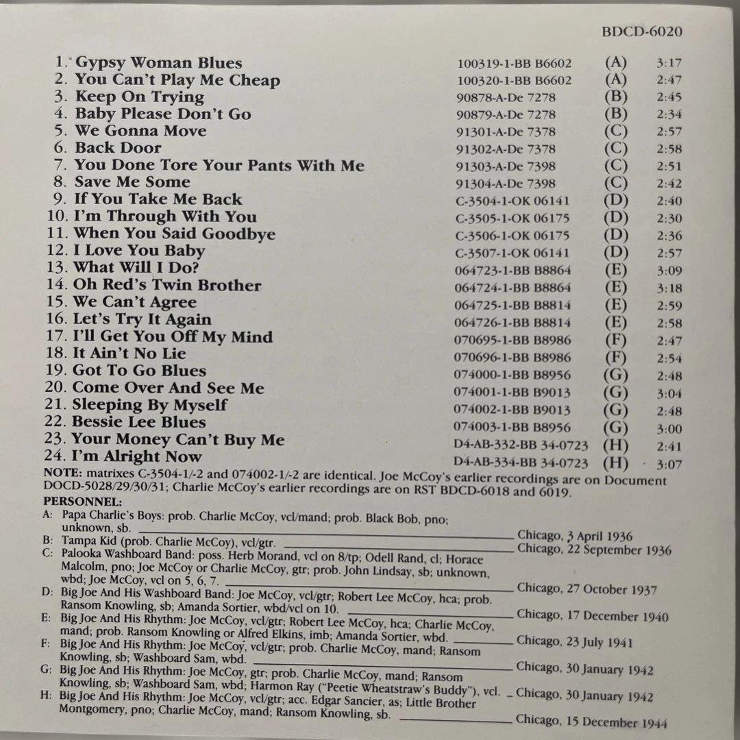 The McCoy Brothers Charlie & Joe McCoy Volume 2 1936-1944 CD Austria Import