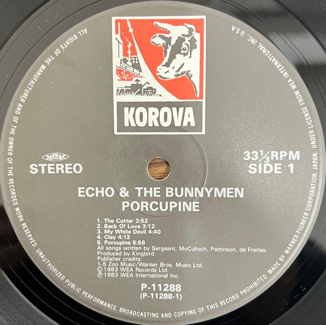 Echo And The Bunnymen - Porcupine Vinyl LP 1983 Japan Post-Punk New Wave