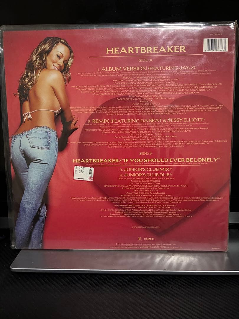 Mariah Carey Heartbreaker LP Remixes Vinyl Record Used 80's Collectible | Japansoundstore
