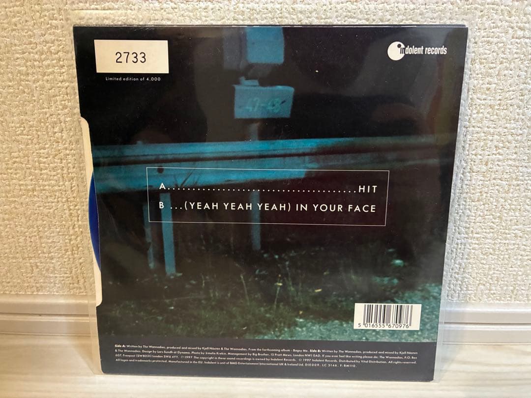 The Wannadies - Hit - Rare Blue Vinyl 7-Inch Single, Ltd Ed 4,000 Copies
