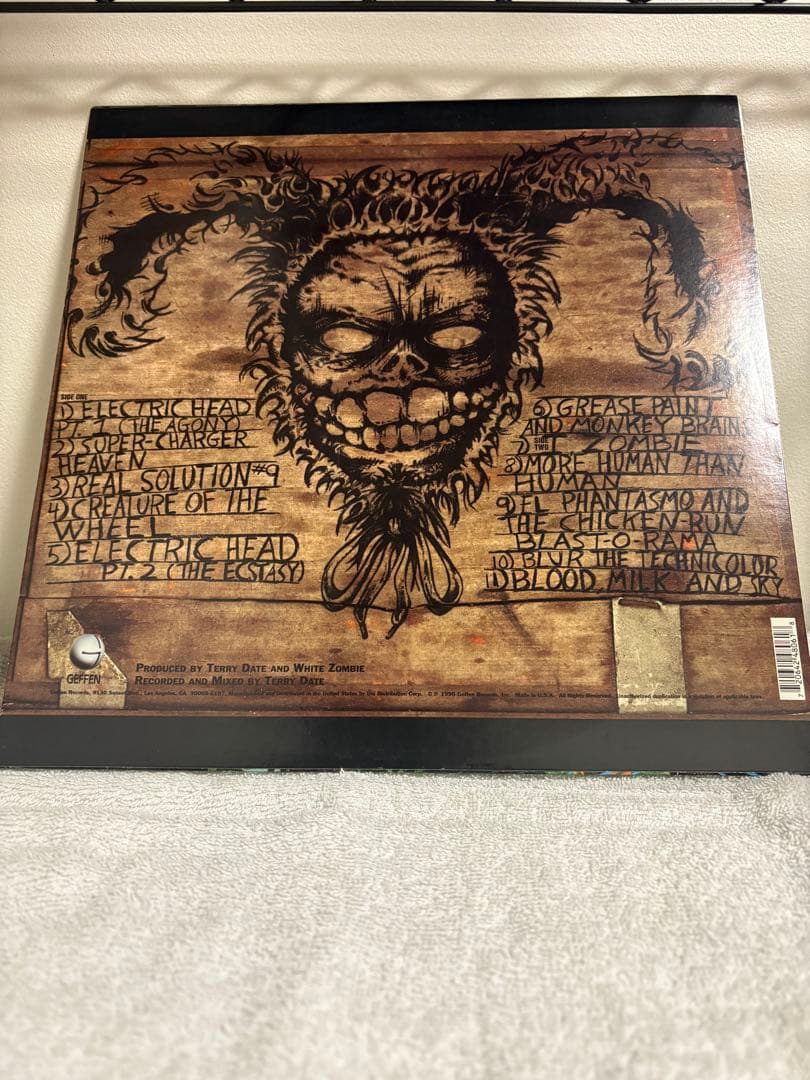 White Zombie Astro-Creep: 2000 Vinyl LP Blue Colored Wax Original US Pressing