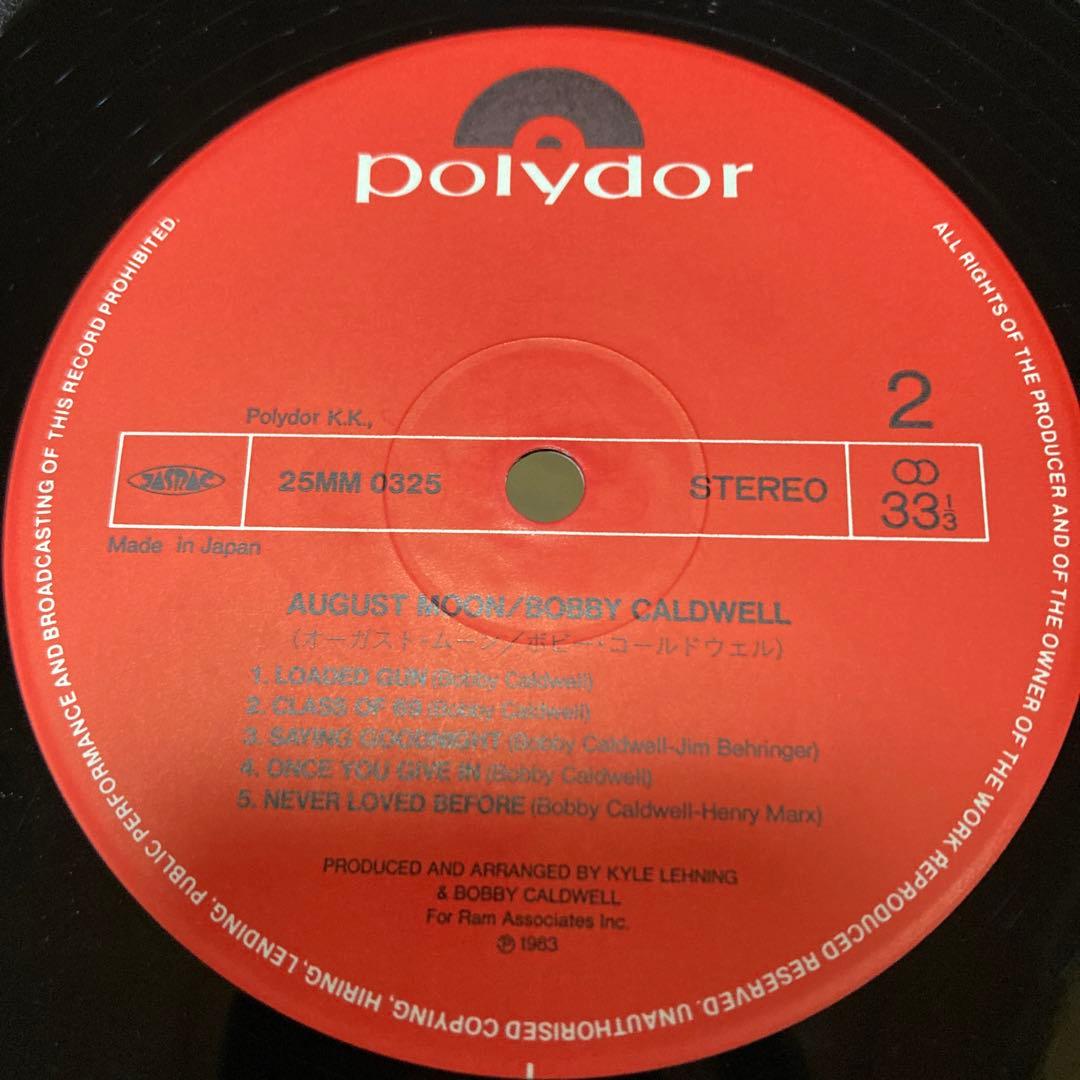 Bobby Caldwell - August Moon LP 1983 Japan Polydor 25MM 0325 AOR City Pop