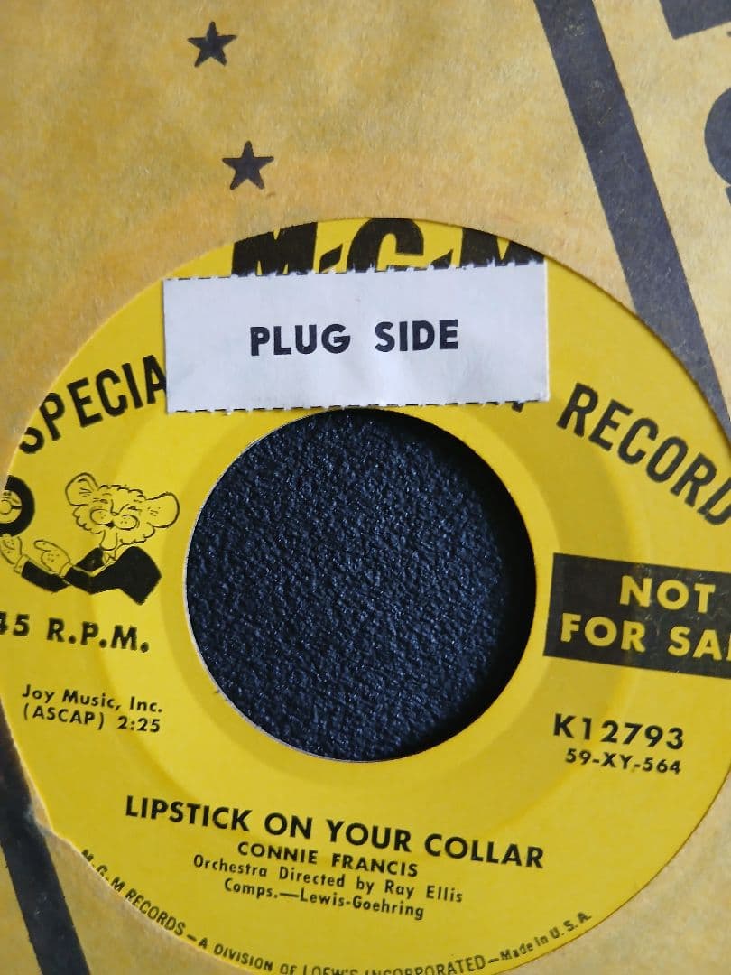 Connie Francis 7" Lipstick On Your Collar / Frankie Promo DJ Copy MGM Rare