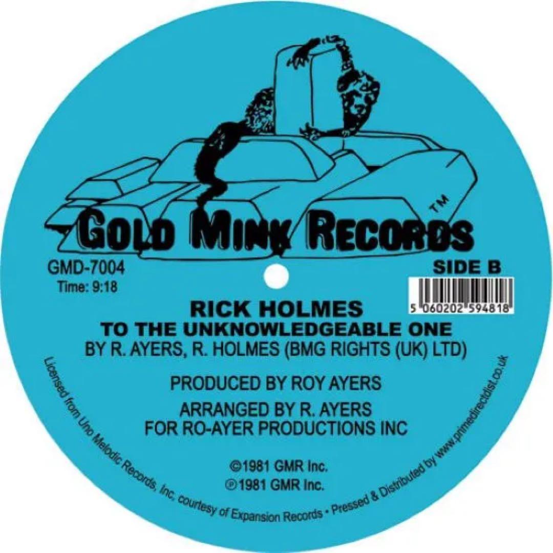 Rick Holmes - Remember To Remember 12" Blue Vinyl Roy Ayers Production