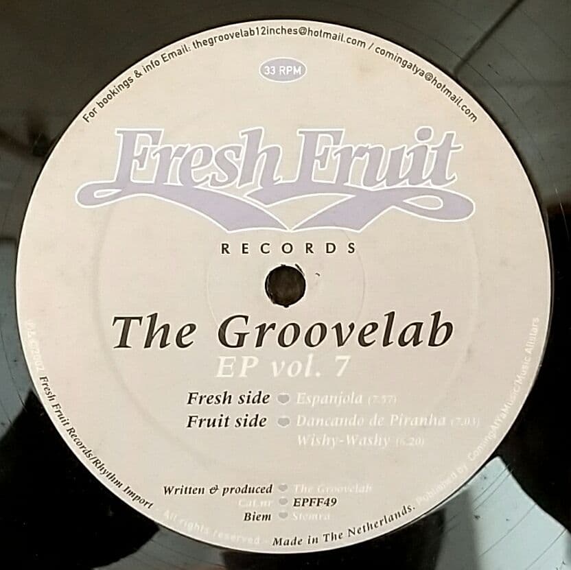 The Groovelab - EP Vol. 7 Vinyl 12-inch Club House Electro Techno